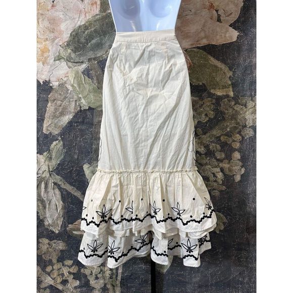 New Anthropologie Tiered Mermaid Skirt Size 4 - Picture 6 of 8